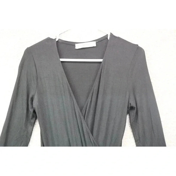 Abercrombie & Fitch Black Wrap Dress-3/4 Sleeves-Size Small-Stretchy - Picture 2 of 9